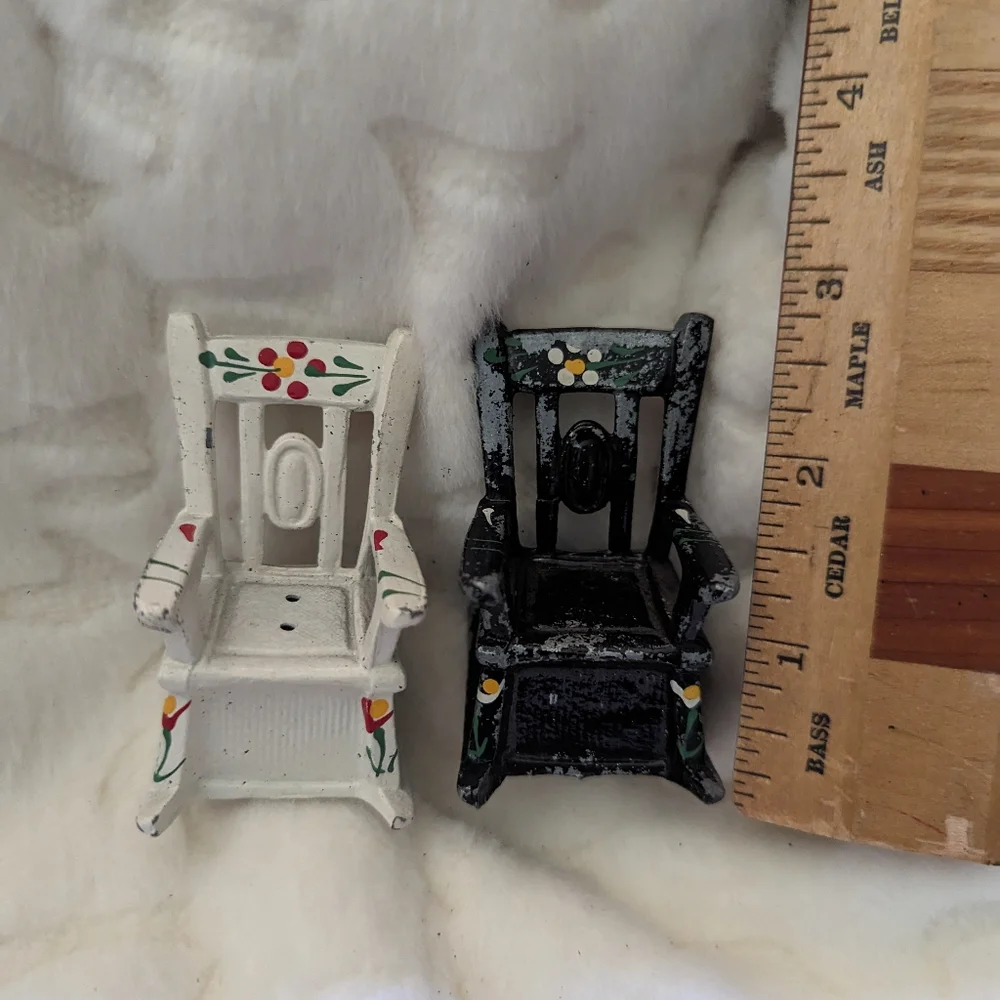 Vintage iron salt and pepper shakers
